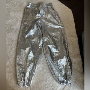 Zara Silver Track Pants